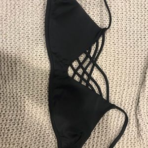 Cross black bikini top